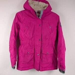 Lands End Expedition Sherpa Lined Down Parka in Fuchsia Pink Size XL